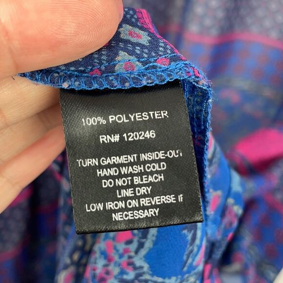 Pink & Blue Duster Cover Up Sheer Robe Wrap Beach Cover Wallflower - Picture 10 of 10